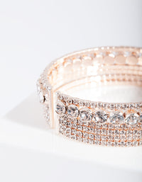 Rose Gold Multi Diamante Arm Cuff - link has visual effect only