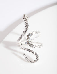 Silver Etched Snake Ring - link has visual effect only