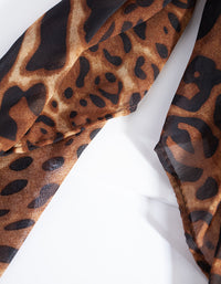 Brown Leopard Scrunchie Scarf - link has visual effect only