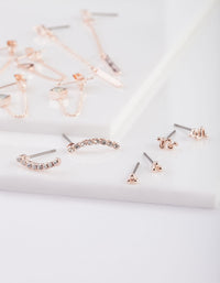 Rose Gold Snake Chain Tassel Earring 6-Pack - link has visual effect only