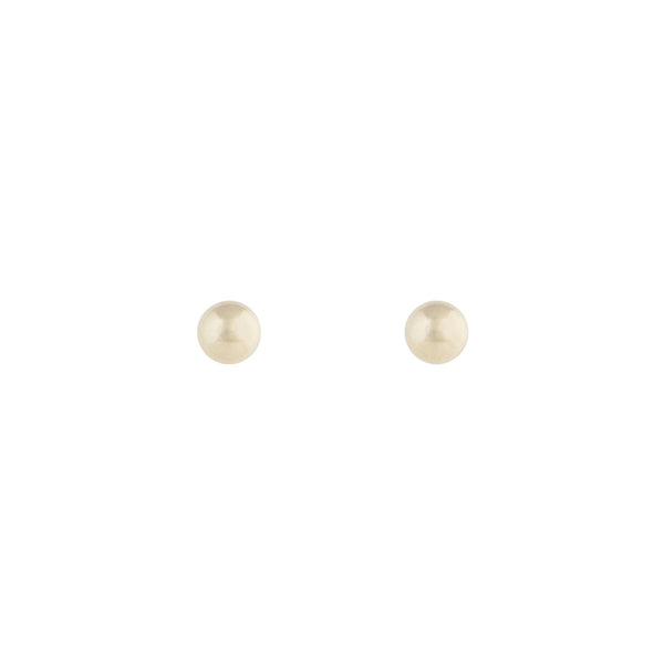Gold Plated Sterling Silver 3mm Ball Stud Earrings