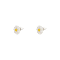 White Daisy Love Stud Earrings - link has visual effect only