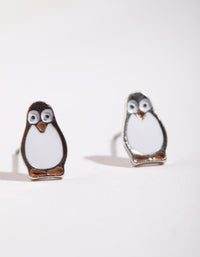 Mini Penguin Stud Earrings - link has visual effect only