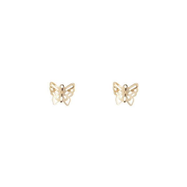 Gold Filigree Butterfly Stud Earrings