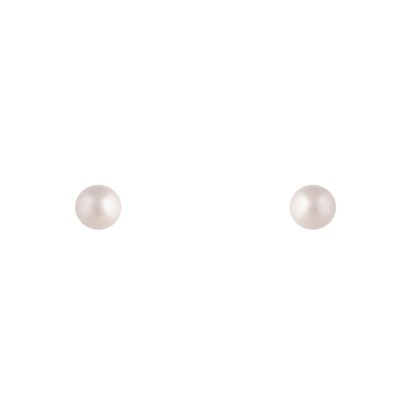 Sterling Silver Pearlised Bead Stud Earrings