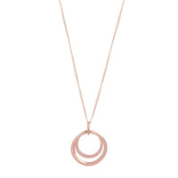 Rose Gold Double Circle Long Necklace - link has visual effect only