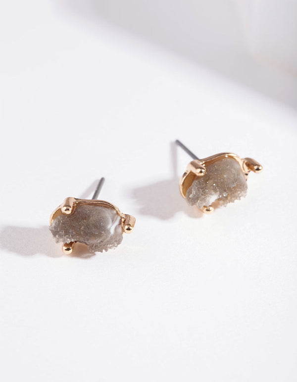 Textured Claw Stud Earrings