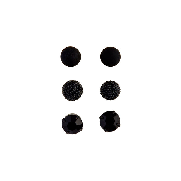 Black Jelly Diamante Earring Pack