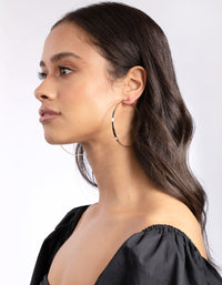 Mixed Metal Shiny Large Hoop Earring Pack - link has visual effect only