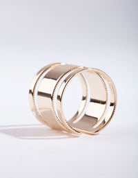 Gold Triple Tube Ring - link has visual effect only