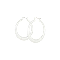 Silver Circular Tube Hoop Earrings - link has visual effect only