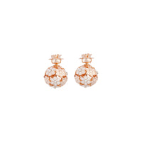 Rose Gold Flower Switch Earrings - link has visual effect only