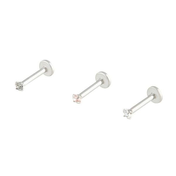 Silver Classic Labret Earring Pack