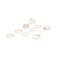 Gold Chain Bling Ring 8-Pack - link has visual effect only