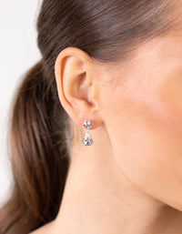 Mini Angelina Crystal Stud & Teardrop Earrings - link has visual effect only