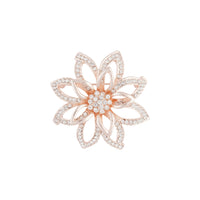 Rose Gold Flower Diamante 3D brooch - link has visual effect only