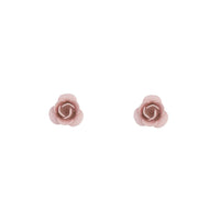 Pink Peach Rose Stud Earrings - link has visual effect only