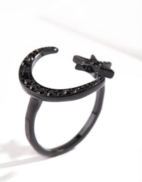 Black Star Moon Ring - link has visual effect only