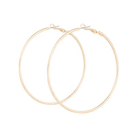 Gold Classic Thin Hoop Earrings - link has visual effect only