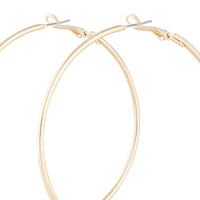 Gold Classic Thin Hoop Earrings - link has visual effect only