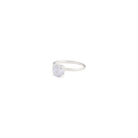 Sterling Silver 2 Carat Round Cubic Zirconia Ring - link has visual effect only