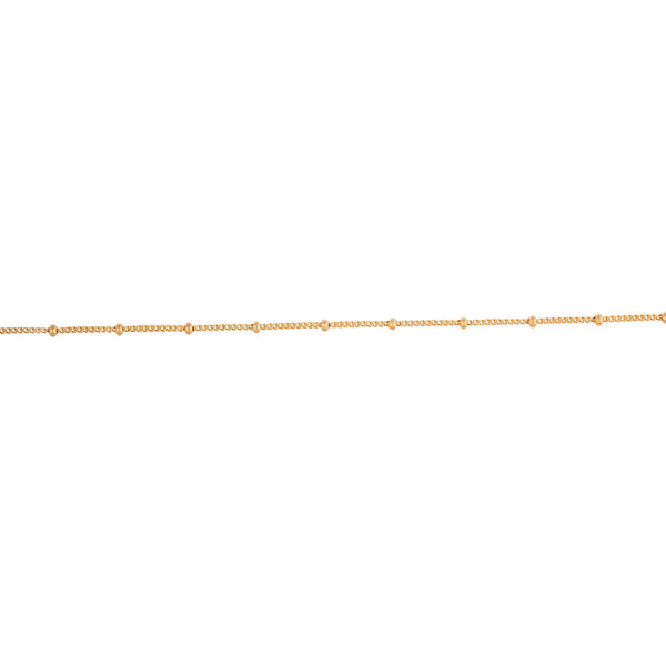 Gold Plated Sterling Silver Bead Chain Anklet