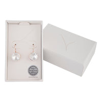 Round Crystal Rose Gold Conti Clasp Earrings - link has visual effect only