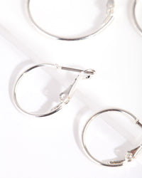 Silver Multi Size Hoop Earring Pack - link has visual effect only