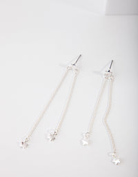 Silver Star Long Earrings - link has visual effect only