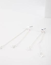 Silver Star Long Earrings - link has visual effect only