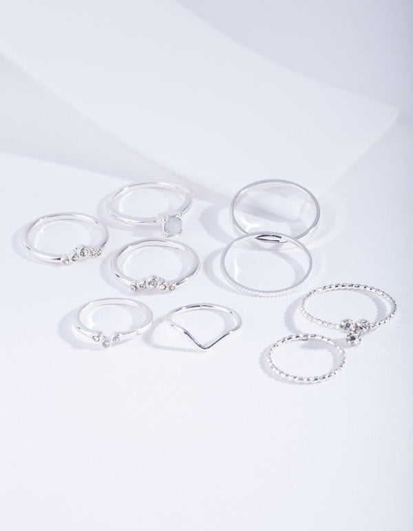 Silver Fine Moonstone Ring Pack