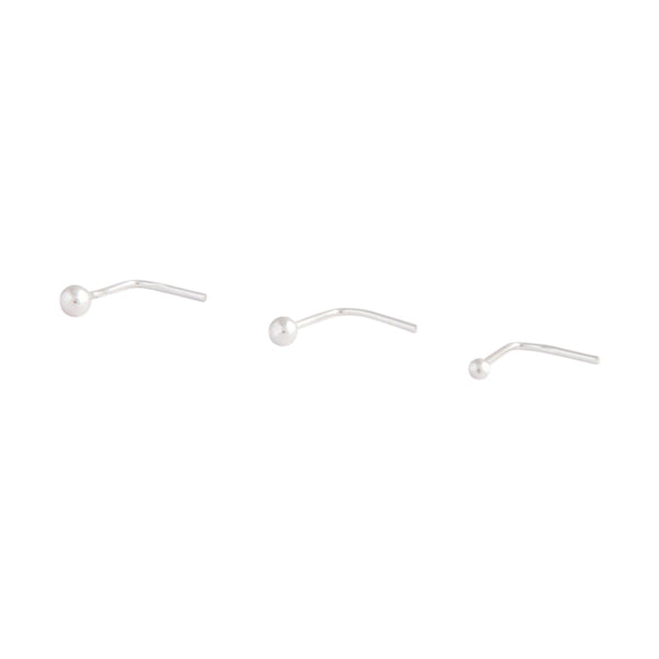 Sterling Silver Bead Nose Stud Pack