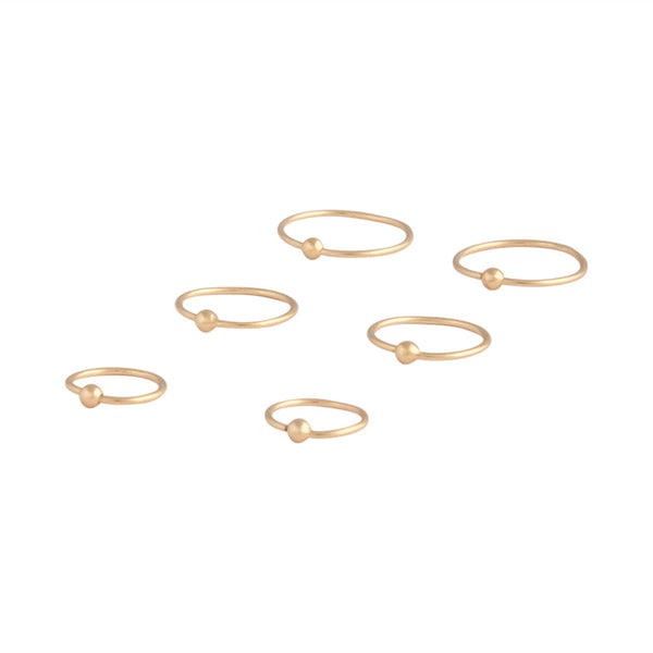 Gold Plated Sterling Silver Nose Ring Pack