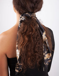 Black Gold Square Gold Chain Bandana Hair Scarf - link has visual effect only