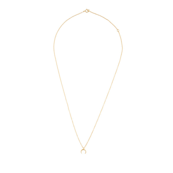 Gold Plated Sterling Silver Crescent Moon Necklace