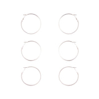 Silver Gold Gunmetal Glitter Hoop Earring Pack - link has visual effect only