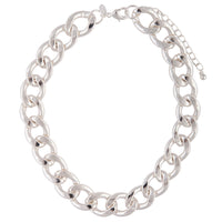 Silver Thick Chain Necklace - link has visual effect only