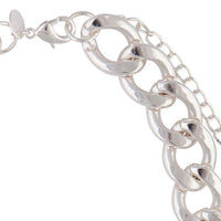 Silver Thick Chain Necklace - link has visual effect only