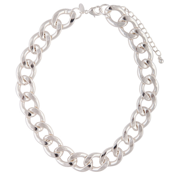 Silver Thick Chain Necklace