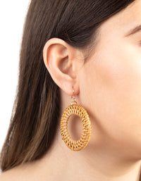 Raffia Circle Drop Earrings - link has visual effect only