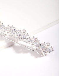 Silver Cubic Zirconia Hair Clip - link has visual effect only
