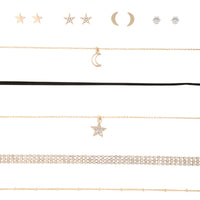 Gold Celestial Earrings & Choker Set - link has visual effect only