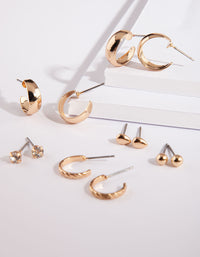 Gold Stud Sleeper Earring 6-Pack - link has visual effect only