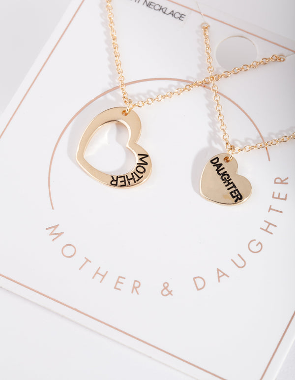Mother & Daughter Gold Necklace Set