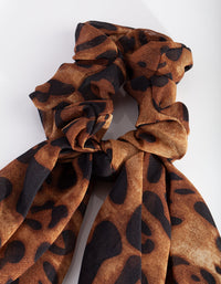 Brown Leopard Scrunchie Scarf - link has visual effect only