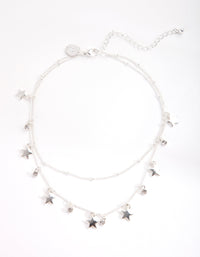 Silver Essential Two Row Star Choker - link has visual effect only