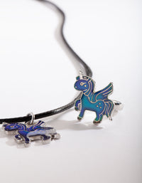 Kids Unicorn Mood Necklace Ring Set - link has visual effect only