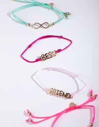 Kids BFF Infinity Bracelet 4-Pack - link has visual effect only