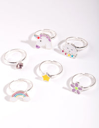 Kids Cloud Unicorn Ring 6-Pack - link has visual effect only