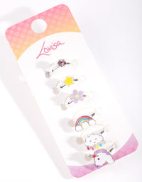 Kids Cloud Unicorn Ring 6-Pack - link has visual effect only